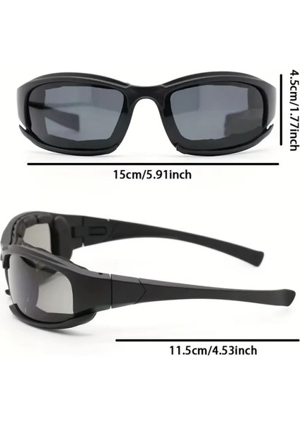 4 Lens Taktik Gözlük-Polarize Rüzgar Geçirmez ve Toz Geçirmez Güvenlik Gözlükleri Için Açık Spor (Tırmanma, Bisiklet, Balıkçılık) (Yurt Dışından) indirimleri