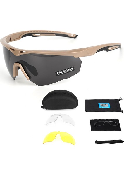 Polarize Gözlük Hd 3 Lens Ile Rüzgar Geçirmez Açık Motosiklet Balıkçılık Için (Yurt Dışından)