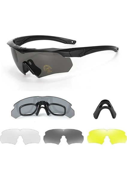 Polarize Gözlük 3 Lens Seti Tırmanma Gözlük Açık Spor Rüzgar Geçirmez Toz Geçirmez Güvenlik Koruyucu Gözlük Gözlük (Yurt Dışından) fırsatları