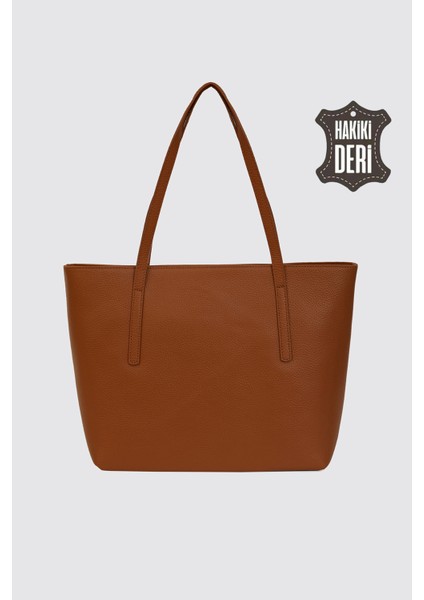 Hakiki Deri Kadın Omuz Çantası Taba SMR6425 modelleri