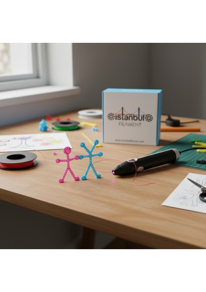 Istanbul Filament Pla 3D Kalem Yazıcı Için 10 Renk (10X2 Metre) 20 Metre Pla Filament modelleri