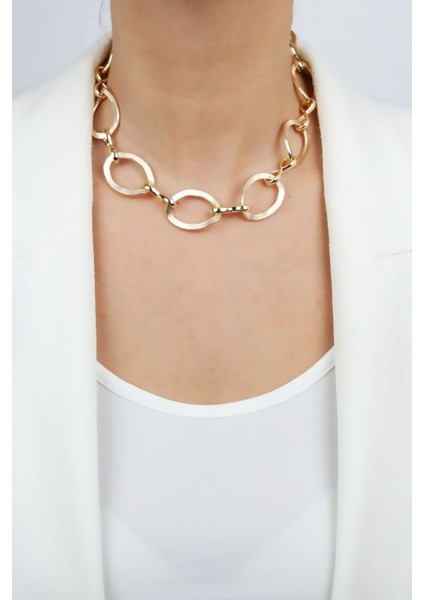 Kalın Zincir Tasarım Kolye