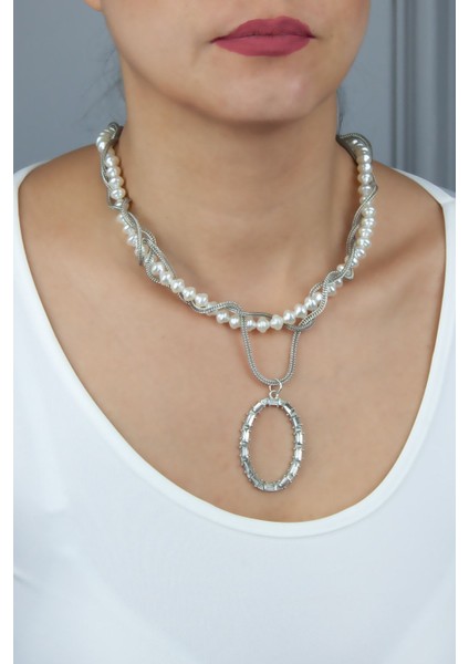 Baget Taş Uçlu Kolye