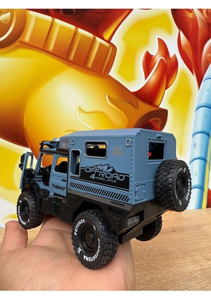 Lüks Sürtmeli Sesli Işıklı Müzikli Off Road Aracı Arazi Aracı Lüks Oyuncak Karavan 18CM indirimleri