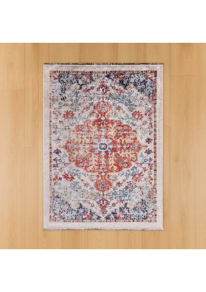 Soft Milas Madalyon Desenli Halı - Gri - 160X230 cm