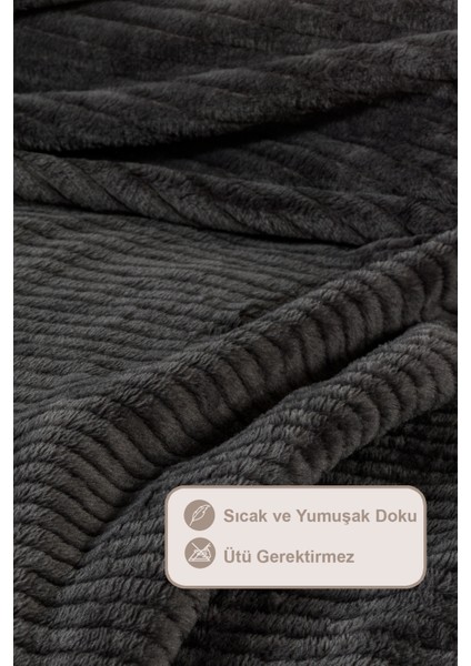 Anna Battaniye Çift Kişilik Wellsoft (180X220 Cm) Antrasit modelleri