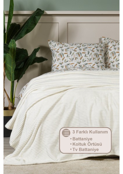 Anna Battaniye Çift Kişilik Wellsoft (180X220 Cm) Krem fiyatları