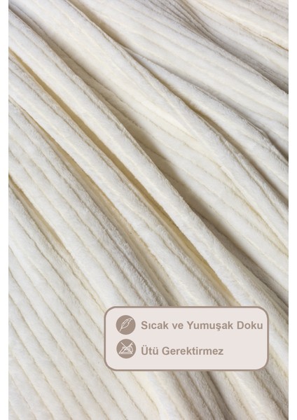 Anna Battaniye Çift Kişilik Wellsoft (180X220 Cm) Krem modelleri