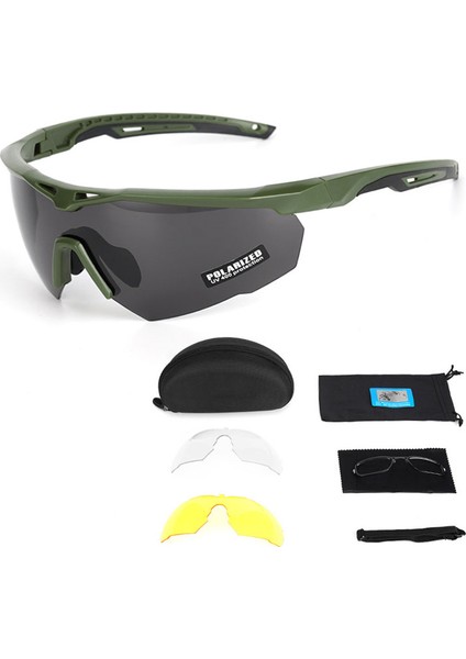 Polarize Gözlük Hd 3 Lens Ile Rüzgar Geçirmez Açık Motosiklet Balıkçılık Için (Yurt Dışından)