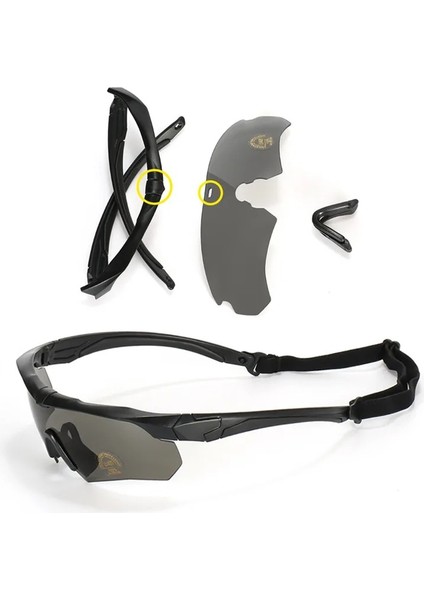 Polarize Gözlük 3 Lens Seti Tırmanma Gözlük Açık Spor Rüzgar Geçirmez Toz Geçirmez Güvenlik Koruyucu Gözlük Gözlük (Yurt Dışından) indirimleri