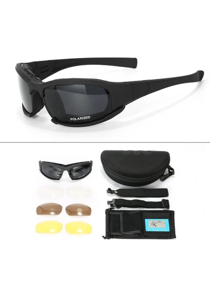 4 Lens Taktik Gözlük-Polarize Rüzgar Geçirmez ve Toz Geçirmez Güvenlik Gözlükleri Için Açık Spor (Tırmanma, Bisiklet, Balıkçılık) (Yurt Dışından) fiyatları