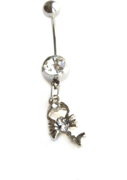 Taşlı Çelik Göbek Piercing