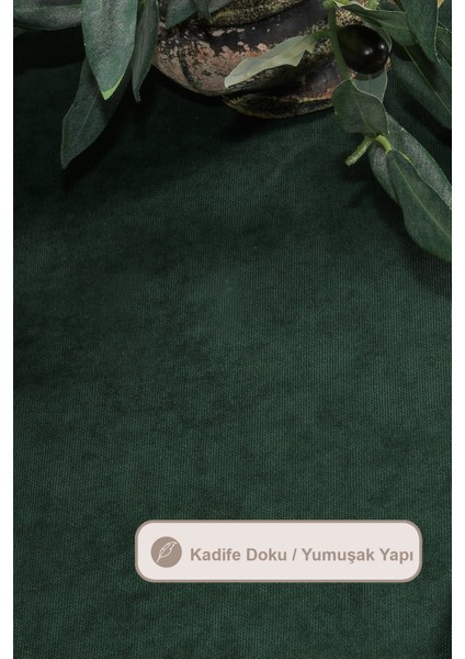 Soft Kadife Masa Örtüsü Dikdörtgen (150X220 Cm) Yeşil modelleri