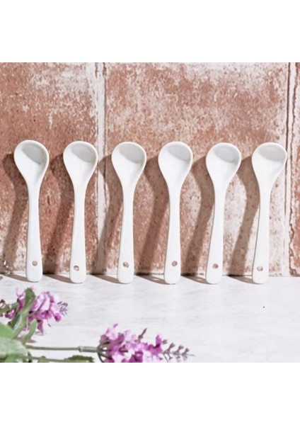 Porselen Küçük Kaşık 10,5 cm 6'lı