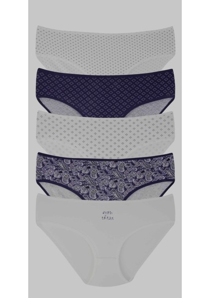 Kadın 5’li Pamuklu Bikini Külot Seti