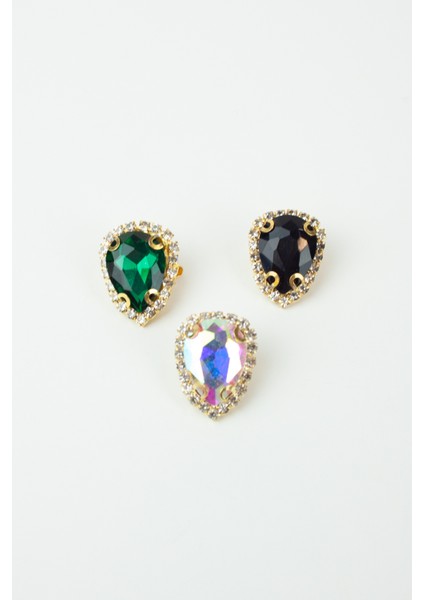 Zirkon ve Kristal Taşlı Şık Yaka Broşu