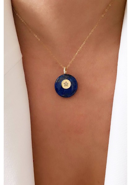 Yıldız Detay Doğaltaş Ince Zincir Kolye