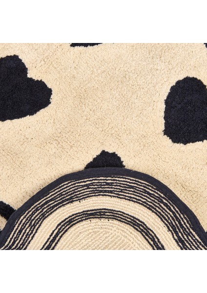 Soft Tufting Herz Banyo Paspası - Ekru - 60X90 cm fırsatları