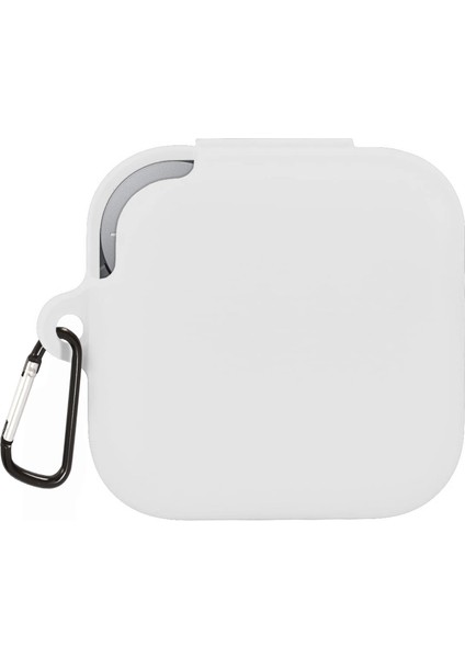 Caseonn Nothing Cmf Buds 2 Kılıf Askı Aparatlı Mat Silikon Beyaz