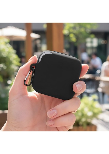 Caseonn Nothing Cmf Buds Kılıf Askı Aparatlı Mat Silikon Siyah