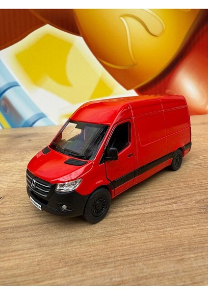 Mercedes-Benz Sprinter Kırmızı Araba Mercedes Diecast Kargo Arabası Minibüs 12CM
