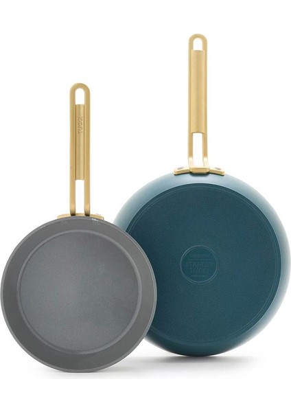 Stanley Tucci™ Kızartma Tavası 2'li 20 cm + 26 cm Venedik Mavisi