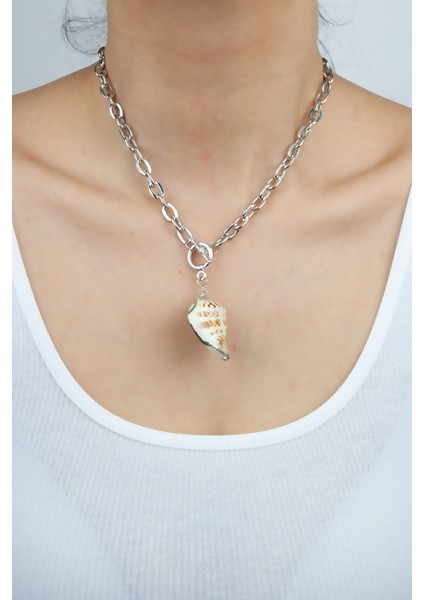 Gerçek Deniz Kabuğu Uçlu Kolye