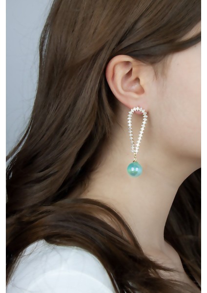 Yeşil Uçlu Suyolu Küpe