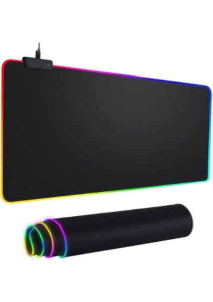 Rgb Mouse Pad LED Işıklı Baskısız Siyah Renk Gaming Mouse Pad 70X30CM fiyatları
