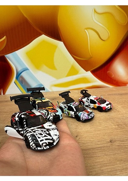 4'lü Yarış Arabası Oyuncak Porsche Lamborgini Mercedes Yarış Arabası Açılan Kapılar Çekbırak