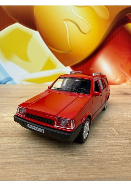 Tofaş Kartal Slx Diecast Araba Sesli Işıklı Havalı Korna Tofaş Kartal Slx Kırmızı Araba Açılan Kapı