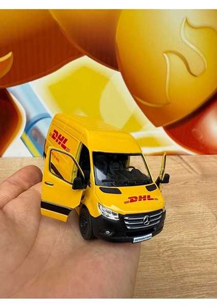 Mercedes-Benz Sprinter Dhl Araba Mercedes Diecast Kargo Arabası Dhl Minibüs 12CM fırsatları