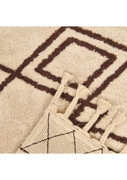 Soft Tufting Çiçekli Banyo Paspası - Ekru - 60X90 cm fırsatları