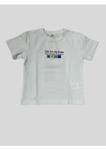 Erkek Bebebk Dream Tshirt 1-4 Yaş Beyaz
