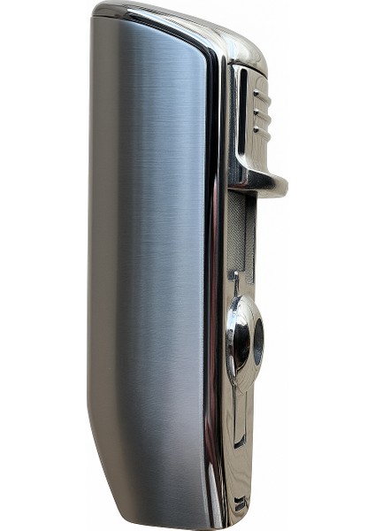 Gümüş 3 Alevli Jet Çakmak – Şık Metal Gövde - Premium Puro Çakmağı fırsatları