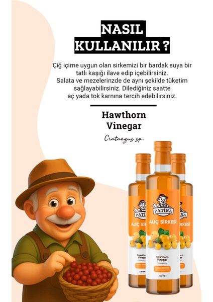 Doğal Fermantasyon Alıç Sirkesi 250 ml fırsatları