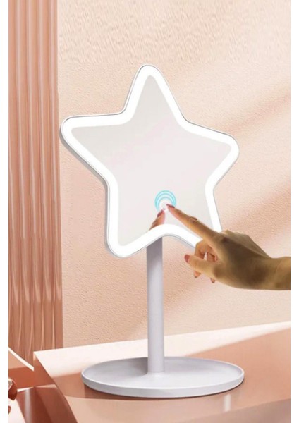 Yıldız Şeklinde Ledli Masa Üstü Makyaj Aynası modelleri