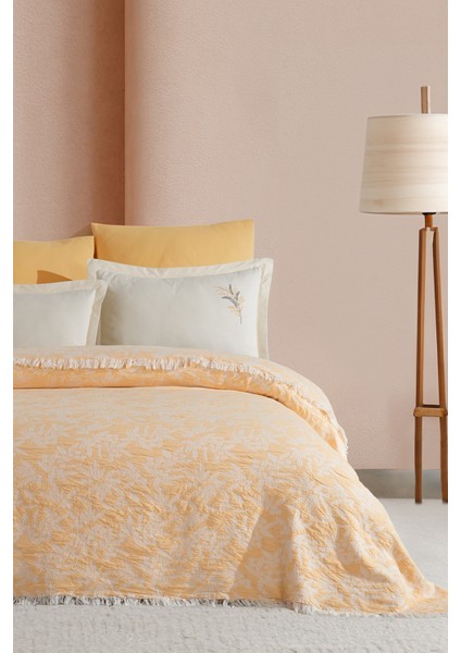 Tina Pike Yatak Örtüsü Çift Kişilik %100 Pamuk (220X240 Cm) Sarı fiyatları