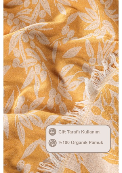 Tina Pike Yatak Örtüsü Çift Kişilik %100 Pamuk (220X240 Cm) Sarı fırsatları