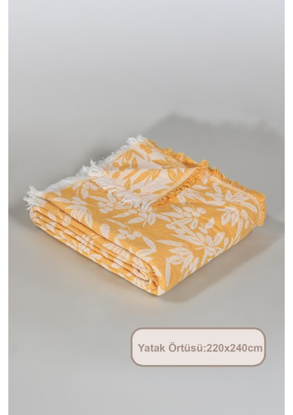 Tina Pike Yatak Örtüsü Çift Kişilik %100 Pamuk (220X240 Cm) Sarı indirimleri