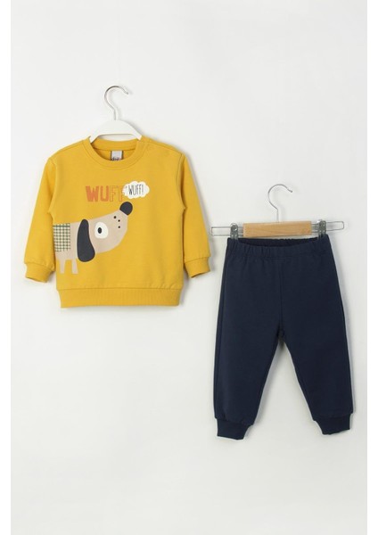 Erkek Bebek Eşofmantakım 1-4 Yaş Sarı