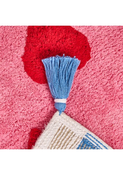 Soft Tufting Heart Banyo Paspası - Hardal / Ekru - 60X90 cm modelleri