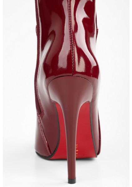 Kadın Gloss Bordo Rugan Çizme indirimleri