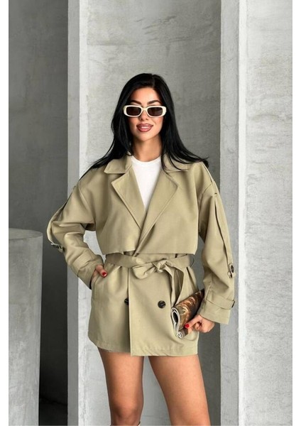 Trençkot Ceket Midi Boy Kuşaklı ve Detaylı Premıum Kalite Astarlı fiyatları