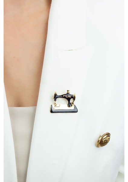 Dikiş Makinesi Şeklinde Yaka Broşu modelleri