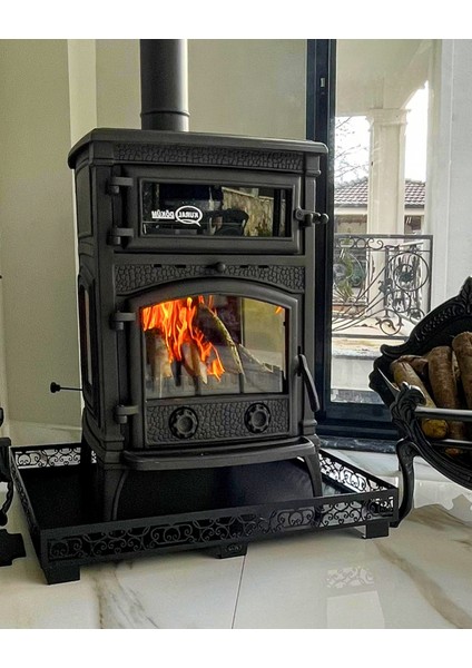 Sirius Pik Döküm Fırınlı Kuzine Soba Siyah Renk Demir Döküm