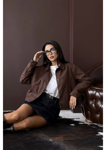 Yakalı Model Suni Süet Astarlı Kısa Cep Detaylı Ceket fiyatları
