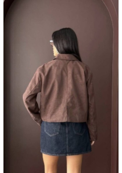 Yakalı Model Suni Süet Astarlı Kısa Cep Detaylı Ceket fırsatları