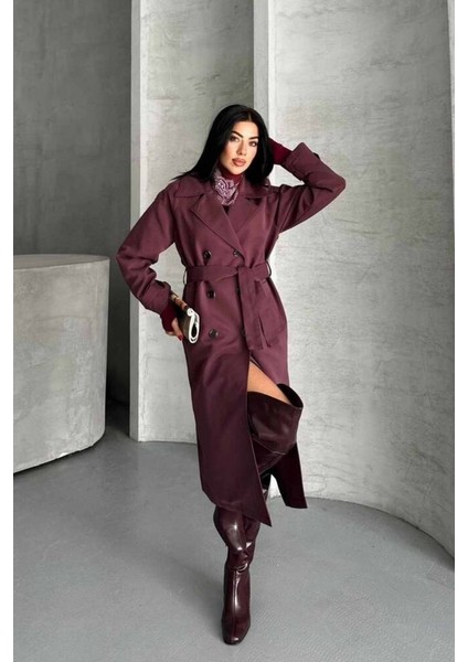 Trençkot Uzun Boy Kuşaklı ve Astarlı Premıum Kalite fiyatları