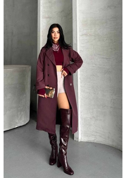 Trençkot Uzun Boy Kuşaklı ve Astarlı Premıum Kalite fırsatları